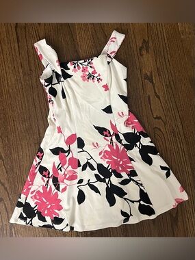 Speechless White Sundress with Pink & Black Floral Print